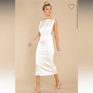 NWOT Elegant Nights Champagne Midi Dress from Red Dress Boutique